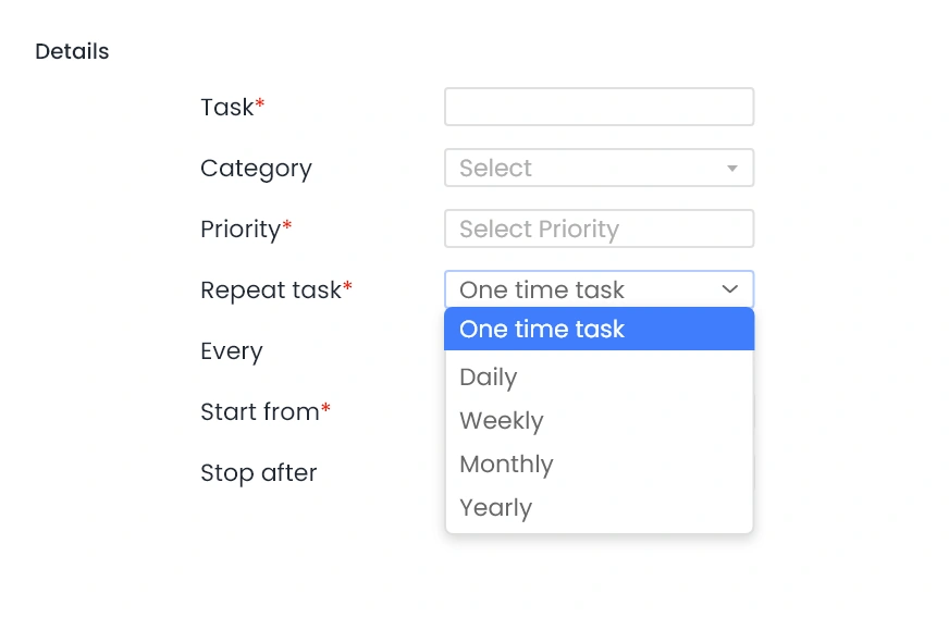 Recurring Task