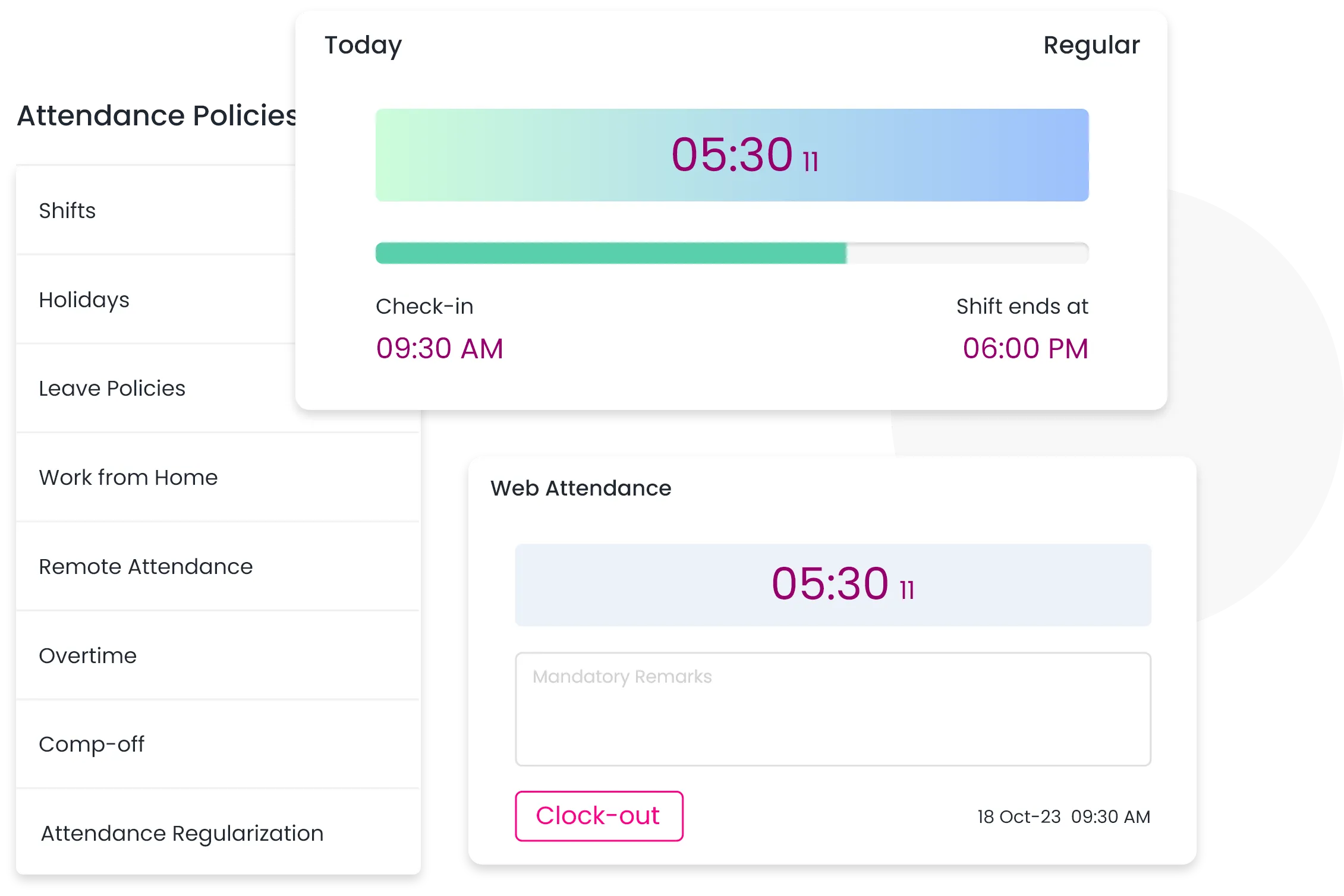 Set up customizable attendance policies with QkrHR attendance software