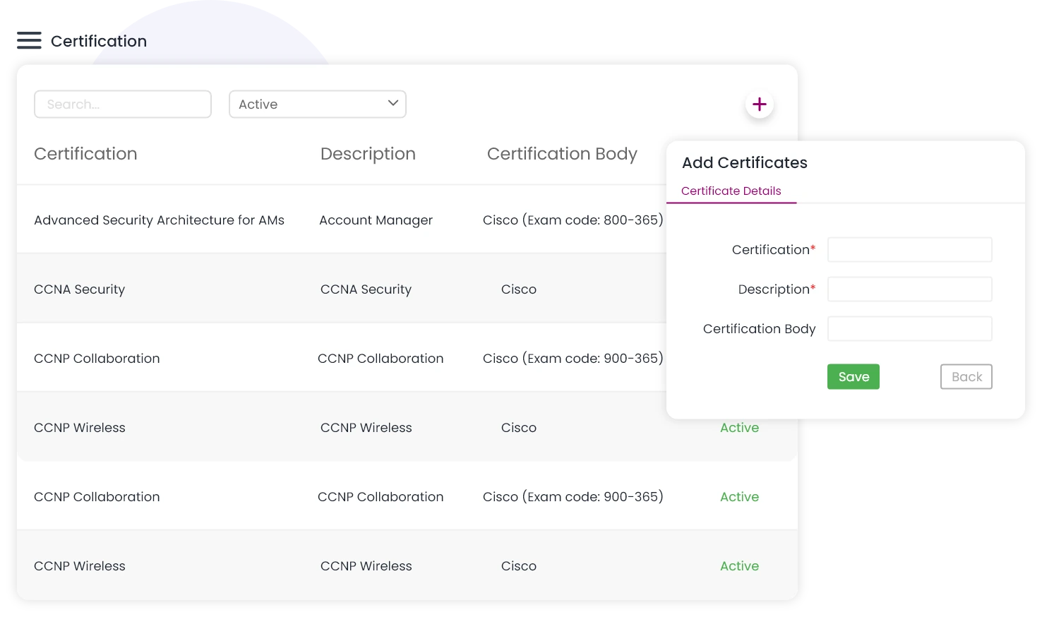 Qkrhr Certification management software tracks employee certifications and ensures compliance.