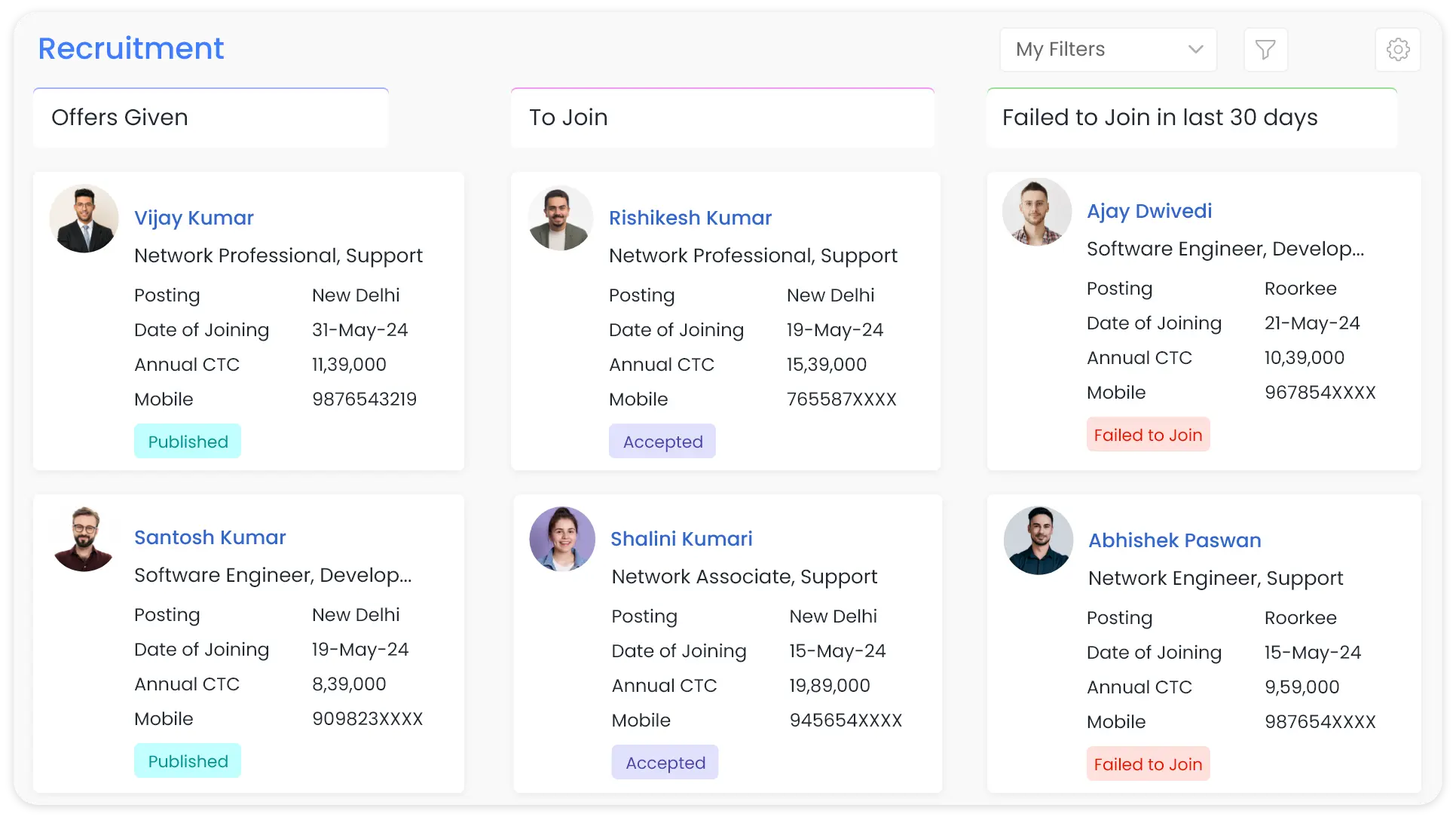 Qkrhr recruitment kanban board
