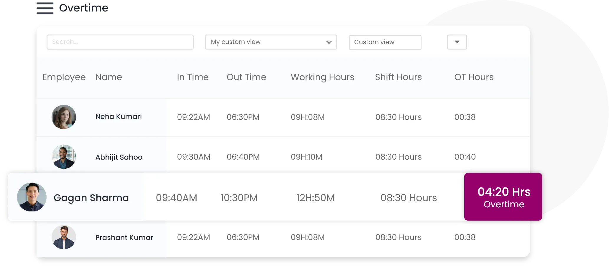 Automates overtime calculations with attendance tracking software