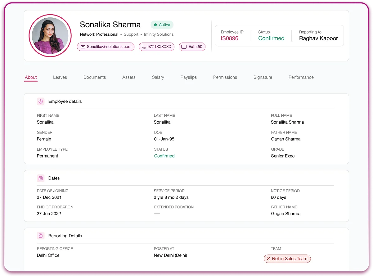 Employee Profile
